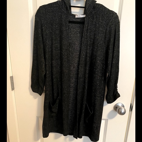 Ricki’s Hooded Tunic Length Open Cardigan - Size Small - Picture 3 of 9